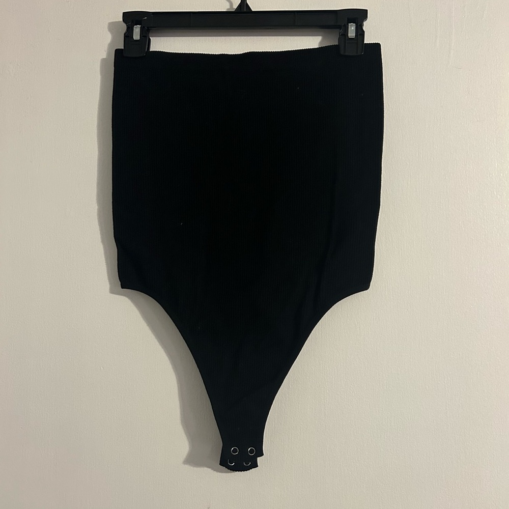 Forever 21 Black Ribbed Bodysuit